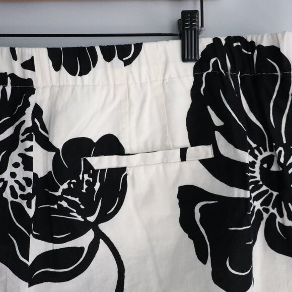 Talbots Linen 2XL Straight Leg Floral Ankle Cropped Semi Sheer Pull On Pant - Picture 5 of 10